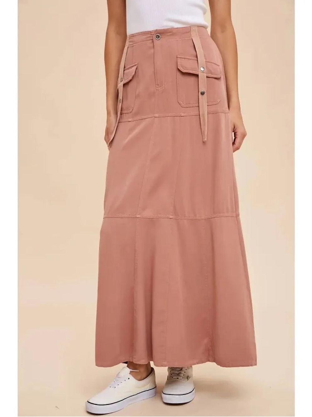 IN LOOM Tan Utility Max Skirt